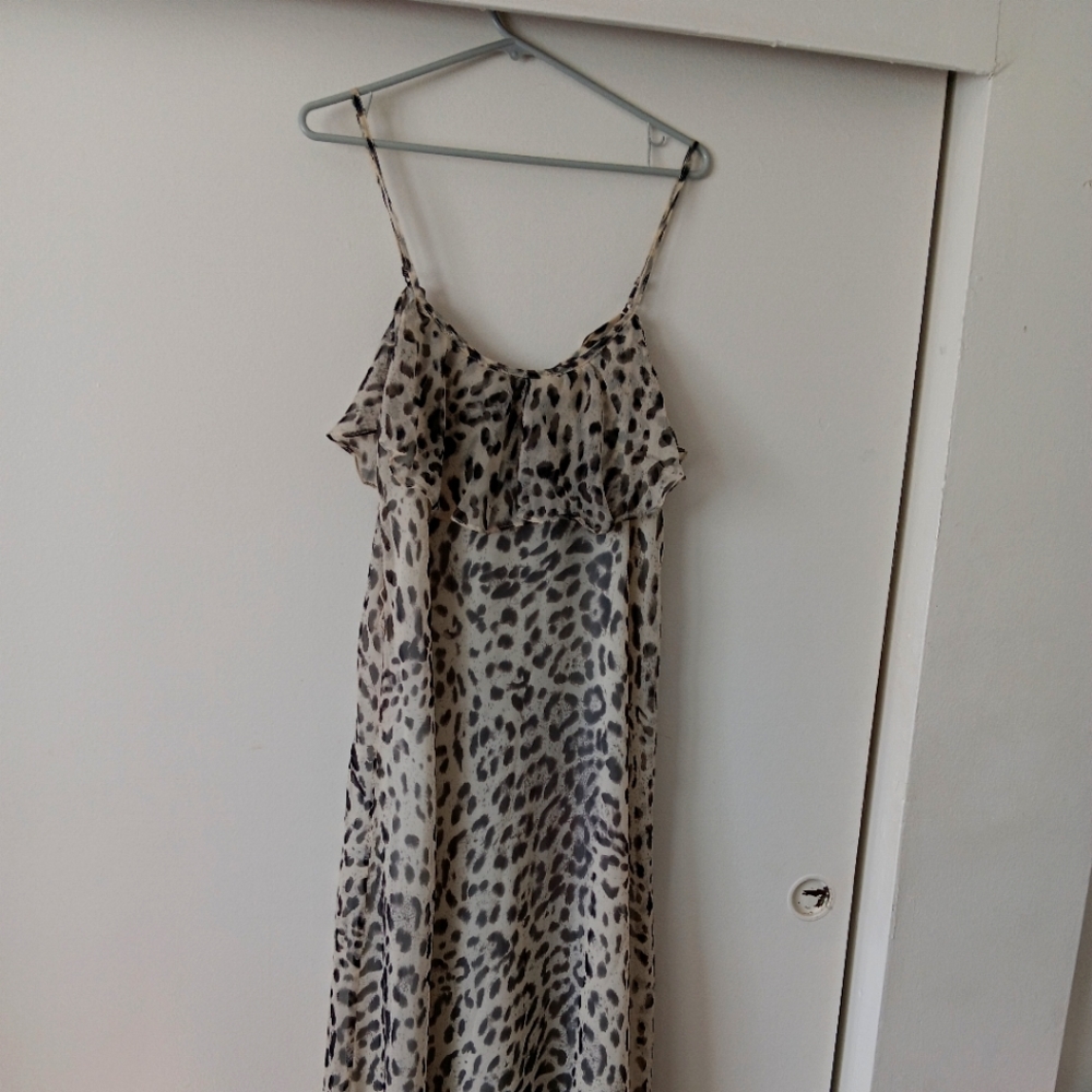 Leopard print dress .